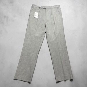 NEW Peter Christian Mens Grey Wool Blend Pleated Dress Pants Trousers 36x31 NWT